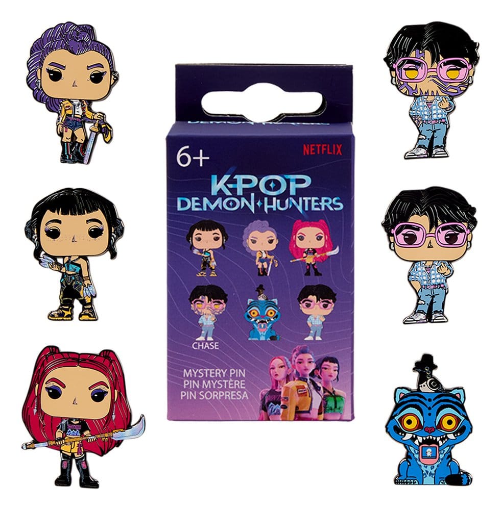 KPop Demon Hunters av Loungefly Emaljnålar Blindbox Display (12)