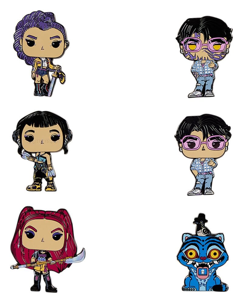 KPop Demon Hunters av Loungefly Emaljnålar Blindbox Display (12)