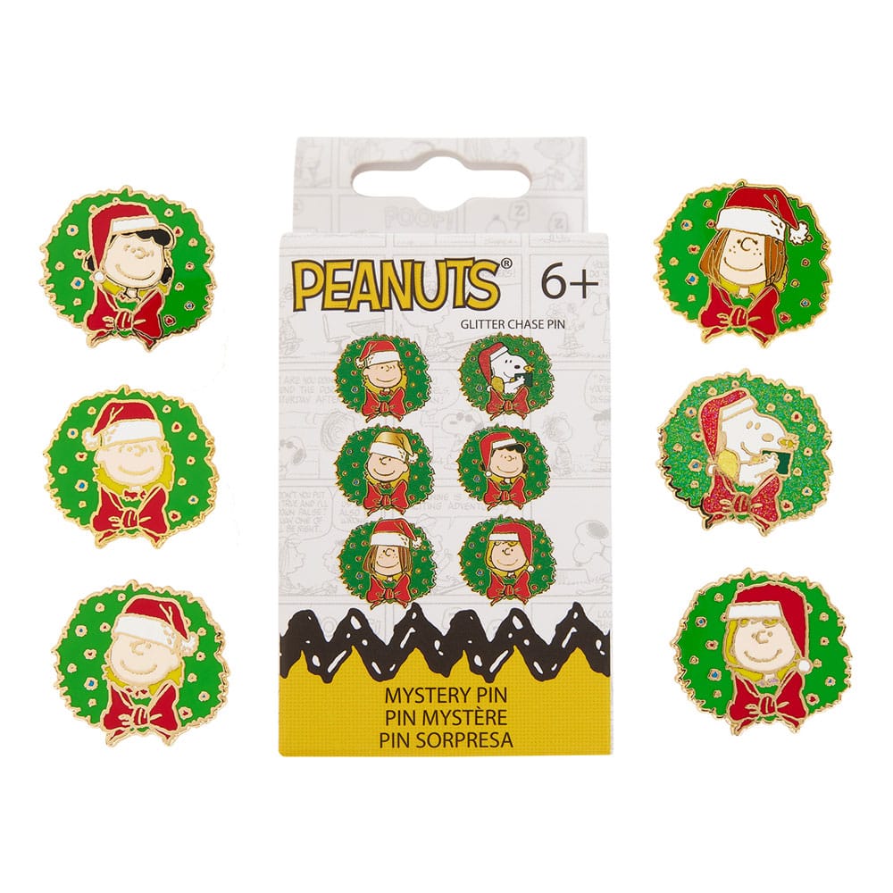 Peanuts by Loungefly Emaljpinnar Blind Box Snoopy och Vänner Julassortiment (12) Loungefly