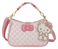 Sanrio by Loungefly Crossbody with Beaded Handle & Bag Charm Hello Kitty Quilted