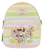 Disney by Loungefly Axelremsväska Mickey och Vänner Regnbågsränder