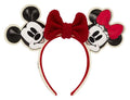 Mickey & Minnie by Loungefly Ears Headband Knit Bow
