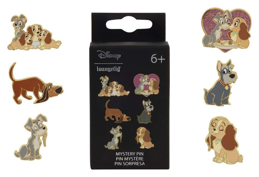 Disney by Loungefly Enamel Pins Lady and the Tramp Blind Display (12)