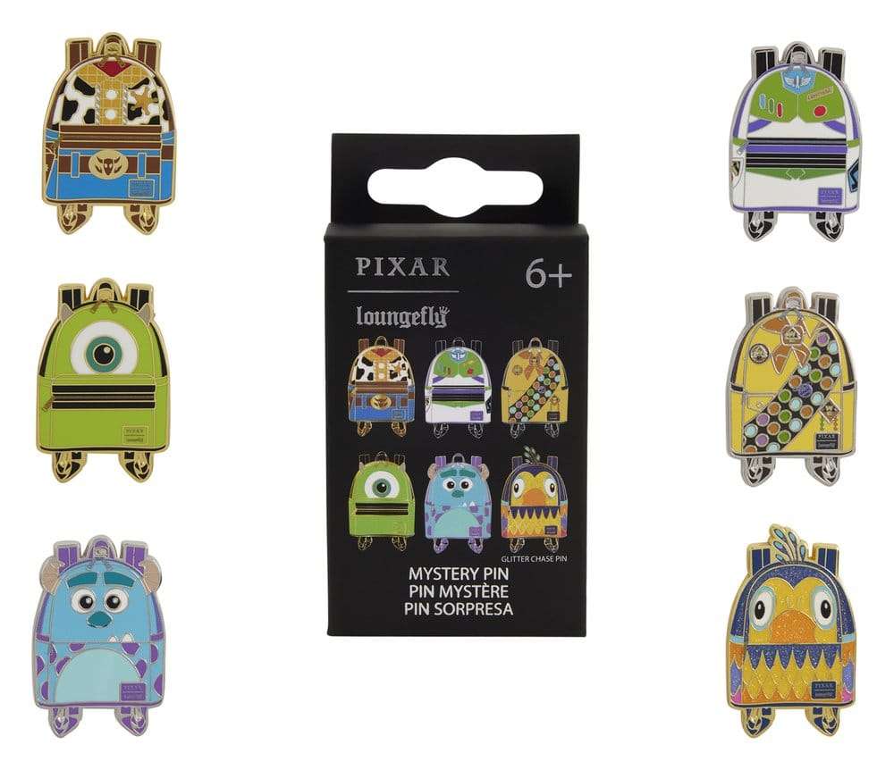 Disney/Pixar by Loungefly Enamel Pins Mini Backpack Blind Box Assortment (12)