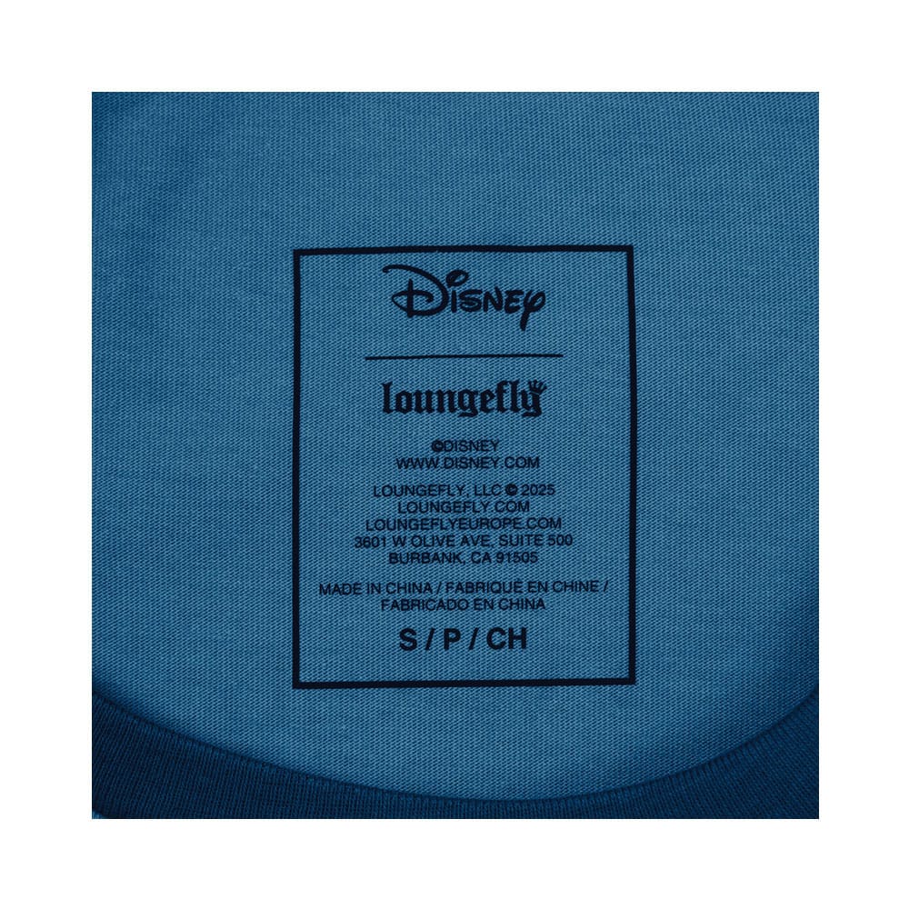 Pinocchio by Loungefly Tee T-Shirt Unisex Blue Fairy Shirred Raglan Size L Loungefly