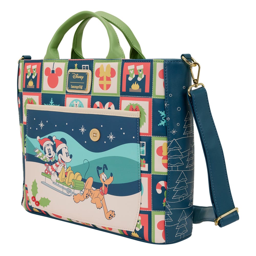 Disney by Loungefly Canvas Tote Bag Mickey och Minnie Holiday Loungefly