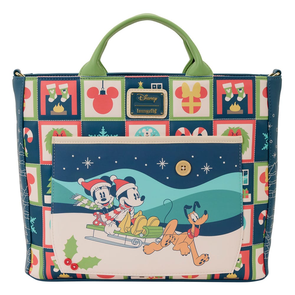 Disney by Loungefly Canvas Tote Bag Mickey och Minnie Holiday Loungefly