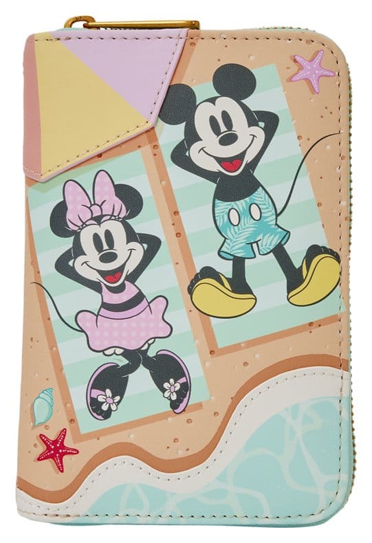 Mickey & Minnie Beach Fun Zip Around-plånbok
