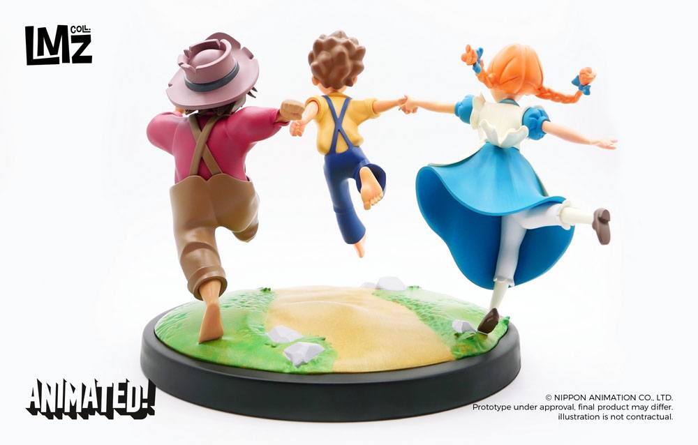 The Adventures of Tom Sawyer Animated! Figure Tom, Huck & Becky 23 cm