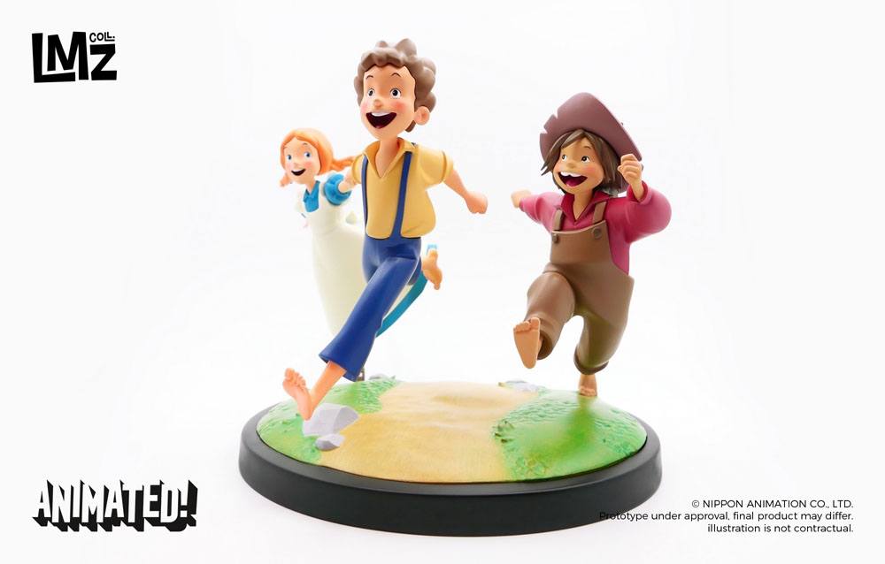 The Adventures of Tom Sawyer Animated! Figure Tom, Huck & Becky 23 cm