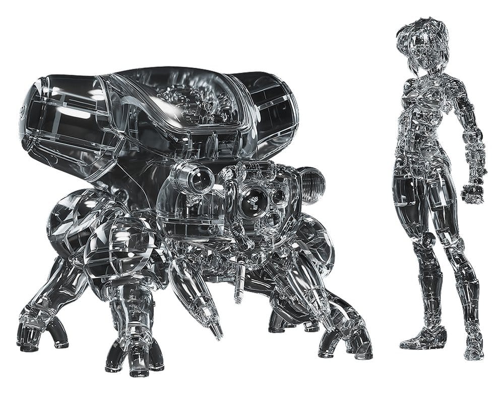 Ghost in the Shell PLAMAX minimum factory Plastic Model Kit Motoko Kusanagi with Fuchikoma: Thermo-Optical Camouflage Ver. 8 cm