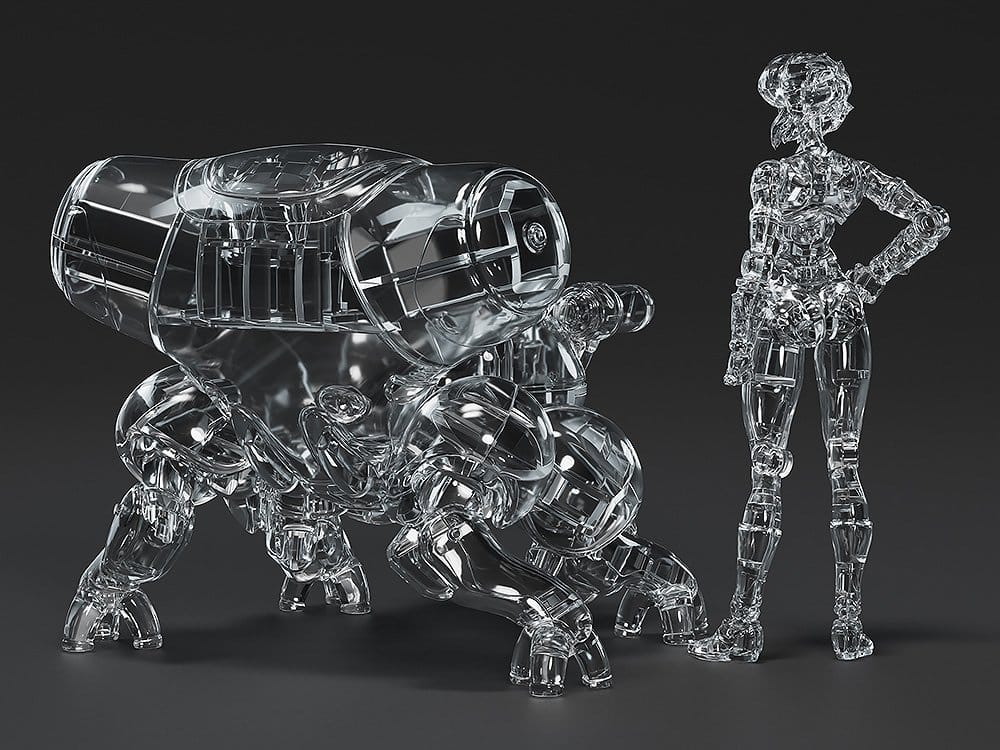 Ghost in the Shell PLAMAX minimum factory Plastic Model Kit Motoko Kusanagi with Fuchikoma: Thermo-Optical Camouflage Ver. 8 cm