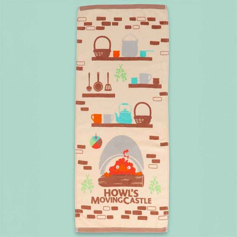 Howl’s Rörliga Slott Natsu Handduk Kock med Calcifer 34 x 80 cm