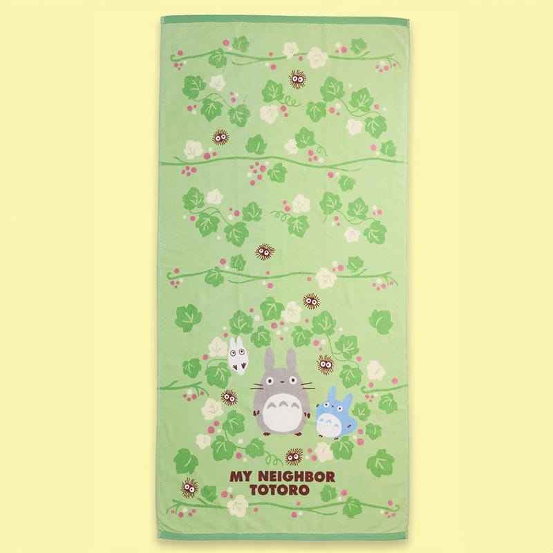Min Granne Totoro Handduk Totoro Grönt Löv 70 x 140 cm