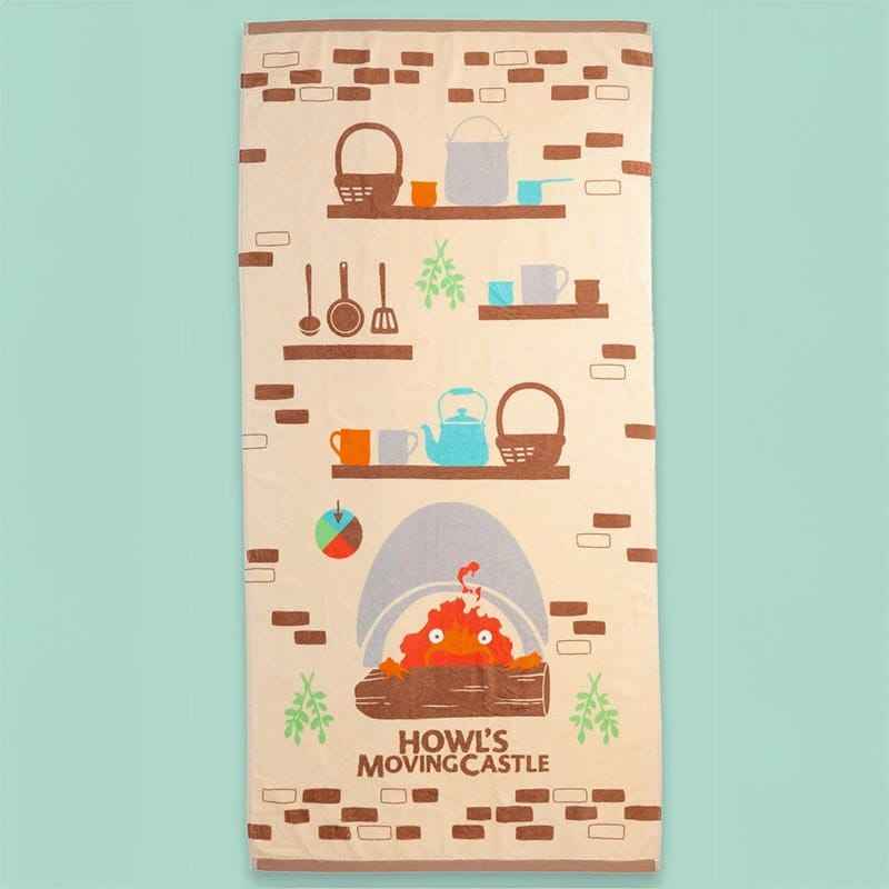 Handduk Howl’s rörliga slott Kock med Calcifer 70 x 140 cm