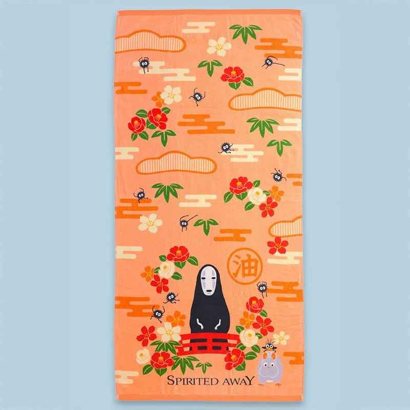 Spirited Away Handduk No Face & Blommor 70 x 140 cm