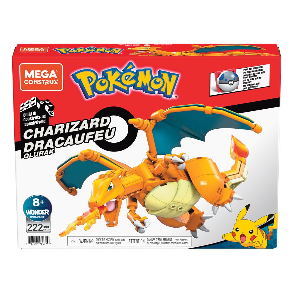 Pokémon Mega Construx Wonder Builders Charizard 10 cm Mattel