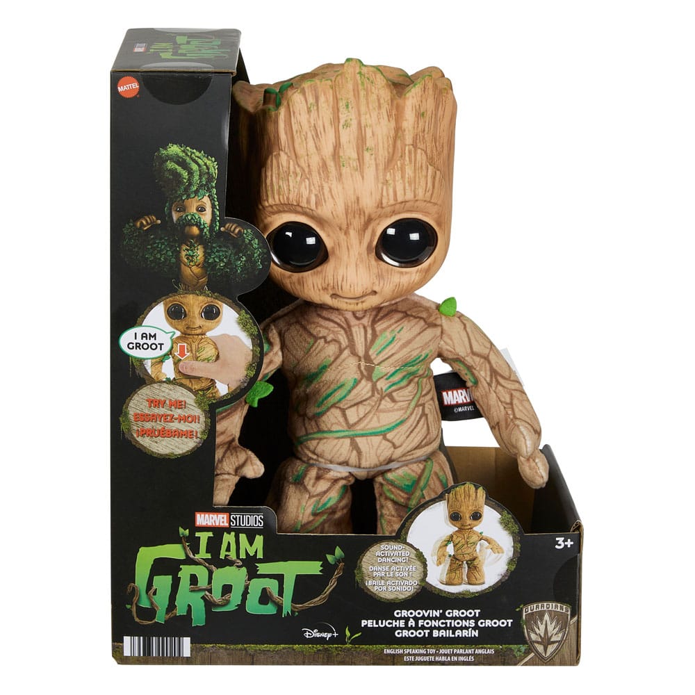 I Am Groot Elektronisk Plush Figur - Groovin' Groot 28 cm Mattel