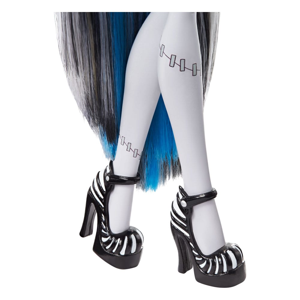 Monster High Reel Drama Doll Frankie Stein i svart och vitt Mattel