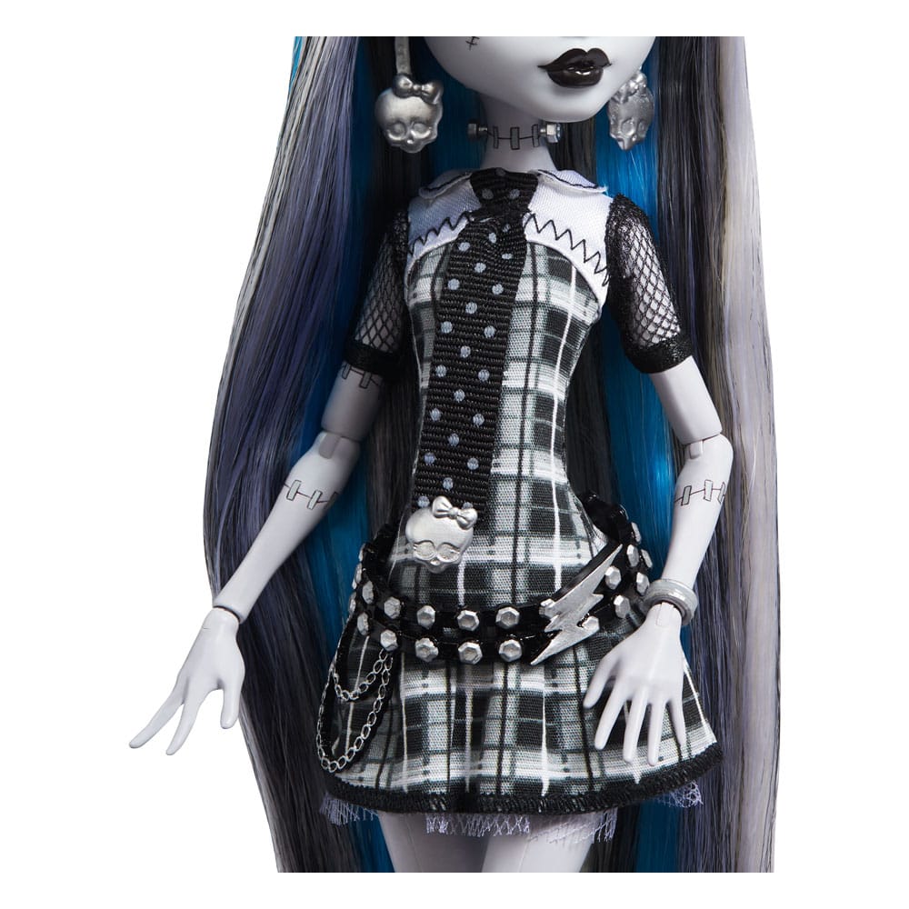 Monster High Reel Drama Doll Frankie Stein i svart och vitt Mattel