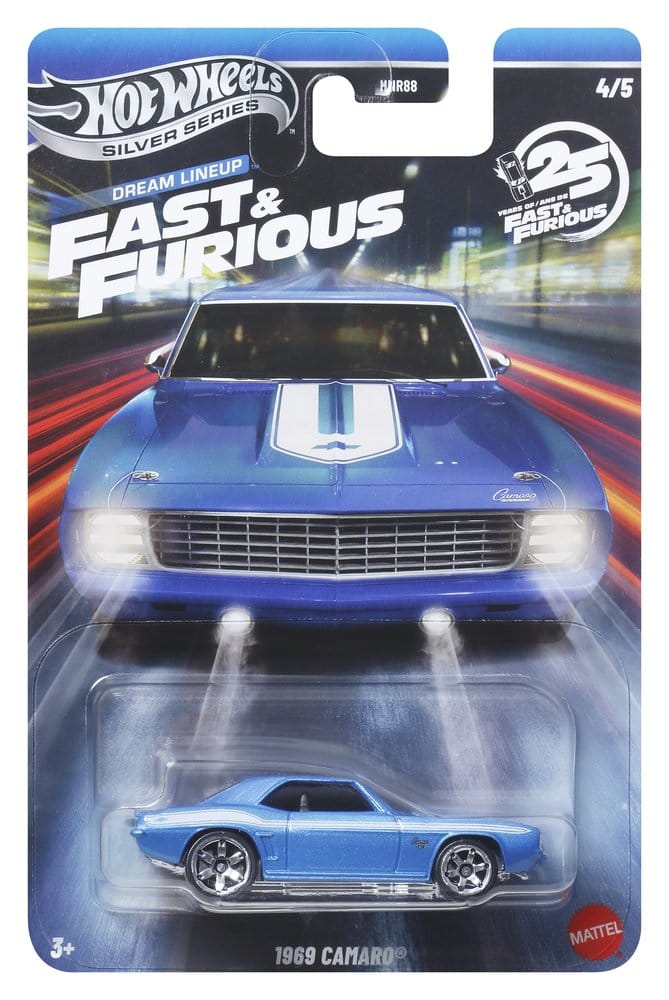 Fast & Furious Hot Wheels Silver Series Die-Cast-fordon 1/64 979N Assortment (24)