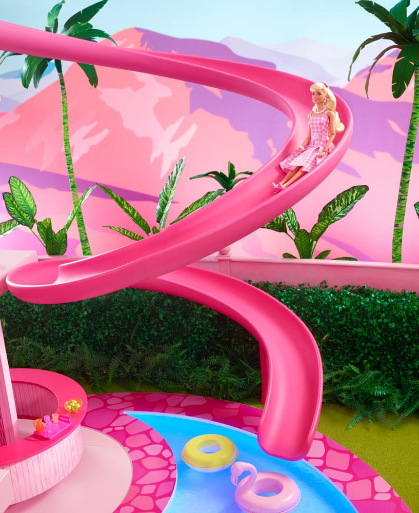 Barbie Film Docka i Rosa Gingham Klänning Mattel