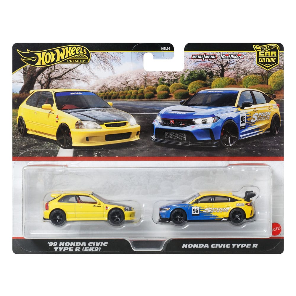 Hot Wheels Premium Car Culture 2-Pack: '99 Honda Civic Type R (EK9) Mattel