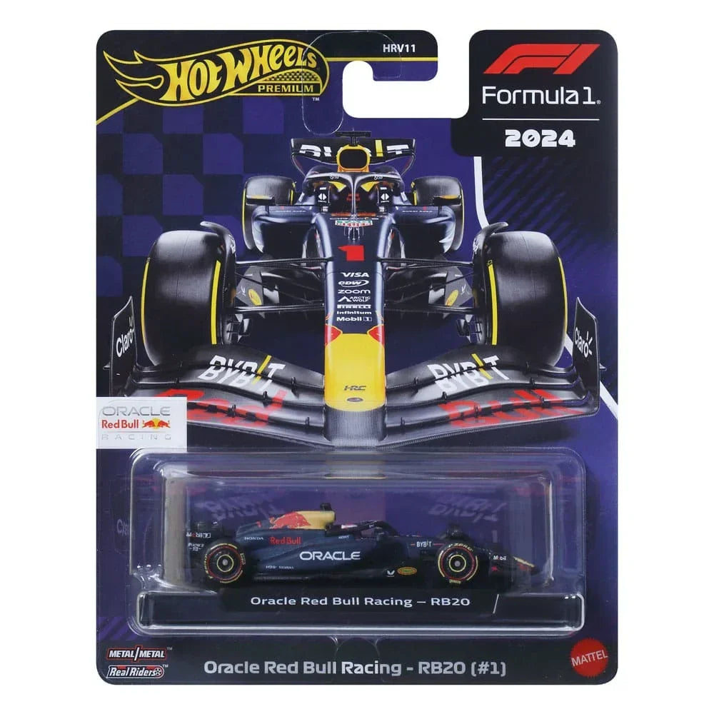 Formula 1 Hot Wheels Premium Diecast Fordon 1/64 Oracle Red Bull Racing RB20 (#1) (Max Verstappen 2024) - Nerdbutiken