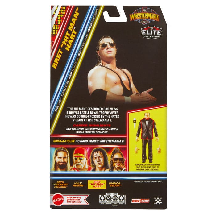 WWE WrestleMania Elite Collection Action Figure Bret 'Hit Man' Hart 15 cm Mattel