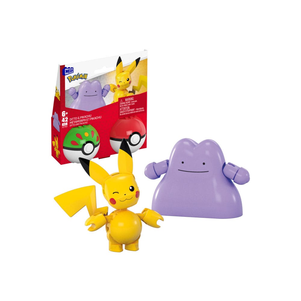Pokémon MEGA Byggset Poké Ball Samling: Pikachu & Ditto Mattel