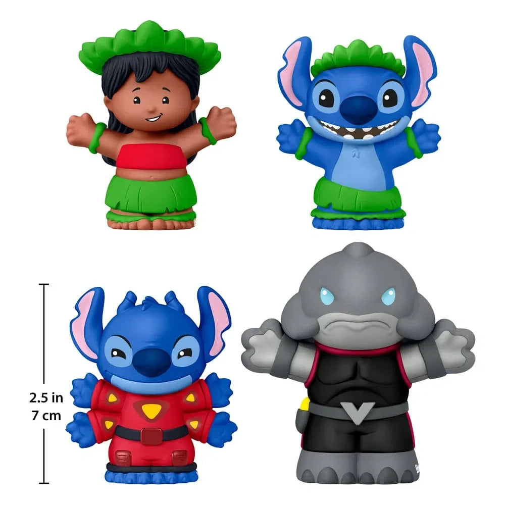 Lilo & Stitch Fisher-Price Little People Mini Figurer 4-Pack 7 cm Mattel