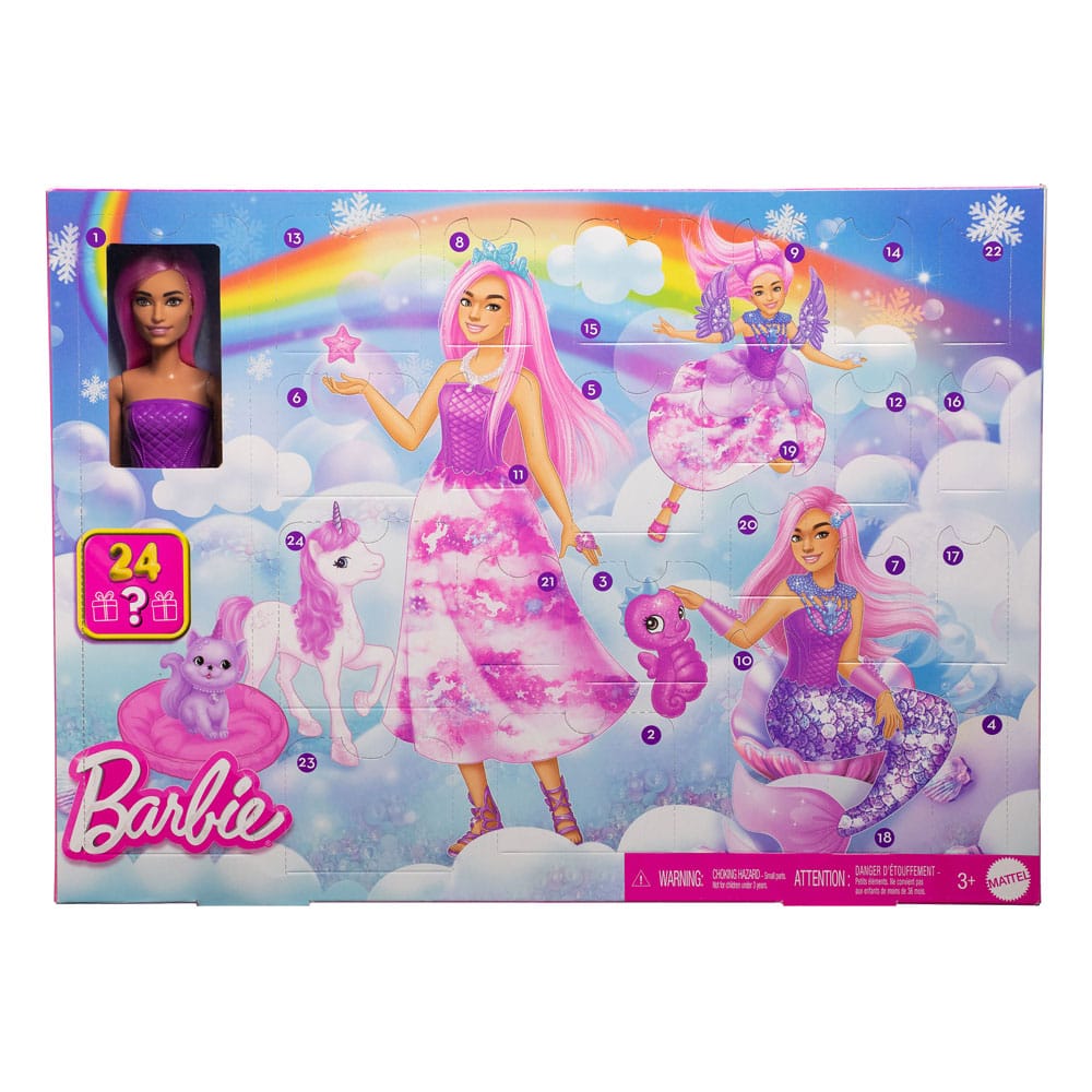 Barbie Adventskalender med Docka och Tillbehör Mattel