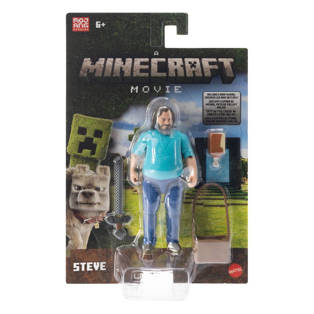 Minecraft Movie Actionfigur Steve 10 cm Mattel