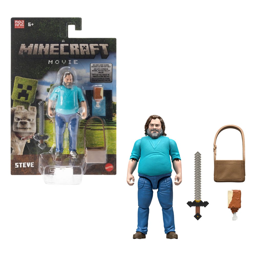 Minecraft Movie Actionfigur Steve 10 cm Mattel
