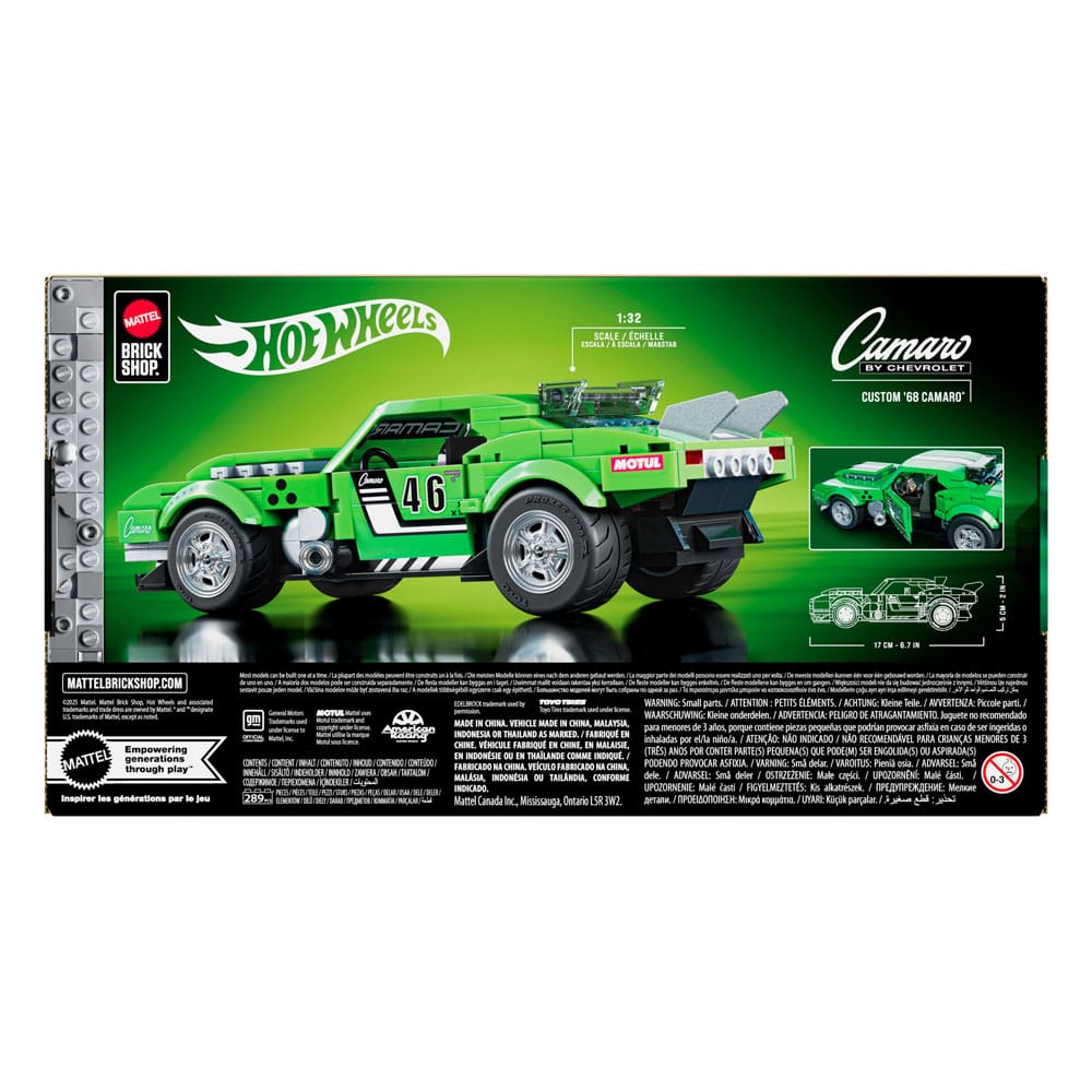 Mattel Brick Shop Hot Wheels Speed Series Byggset 1/32 Custom '68 Camaro
