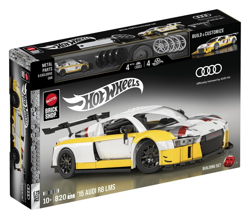 Hot Wheels Elite Mattel Brick Shop Construction Kit 1/16 '15 Audi R8 LMS