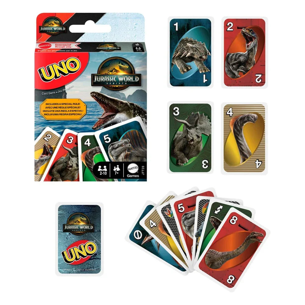 Jurassic World Rebirth UNO Kortspel Mattel