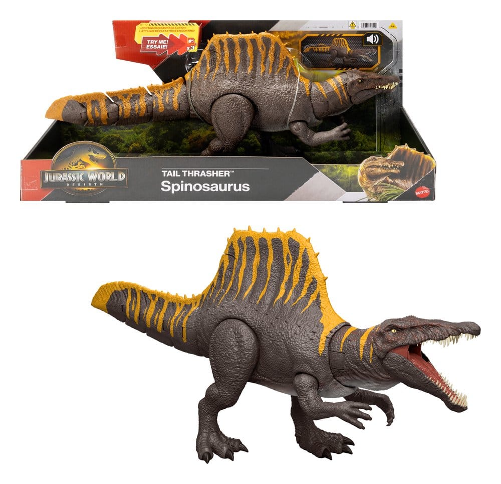 Jurassic World Rebirth Action Figur Tail Thrasher Spinosaurus 55 cm