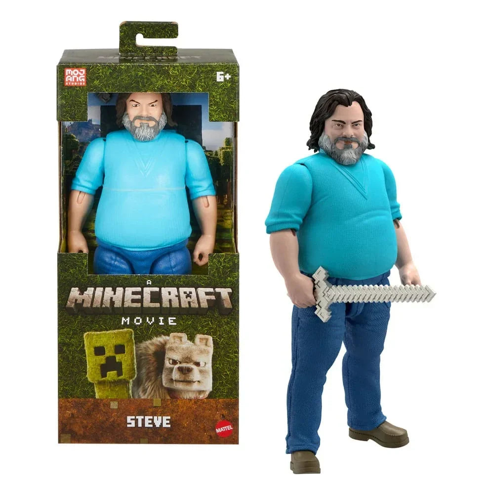 Minecraft Movie Action Figure Large Steve 30 cm Mattel