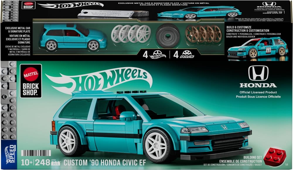 Hot Wheels Speed Series Mattel Brick Shop Byggsats 1/32 Anpassad ’90 Honda Civic EF