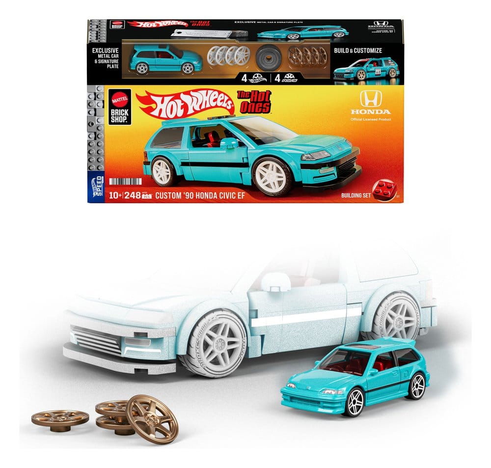 Hot Wheels Speed Series Mattel Brick Shop Byggsats 1/32 Anpassad ’90 Honda Civic EF