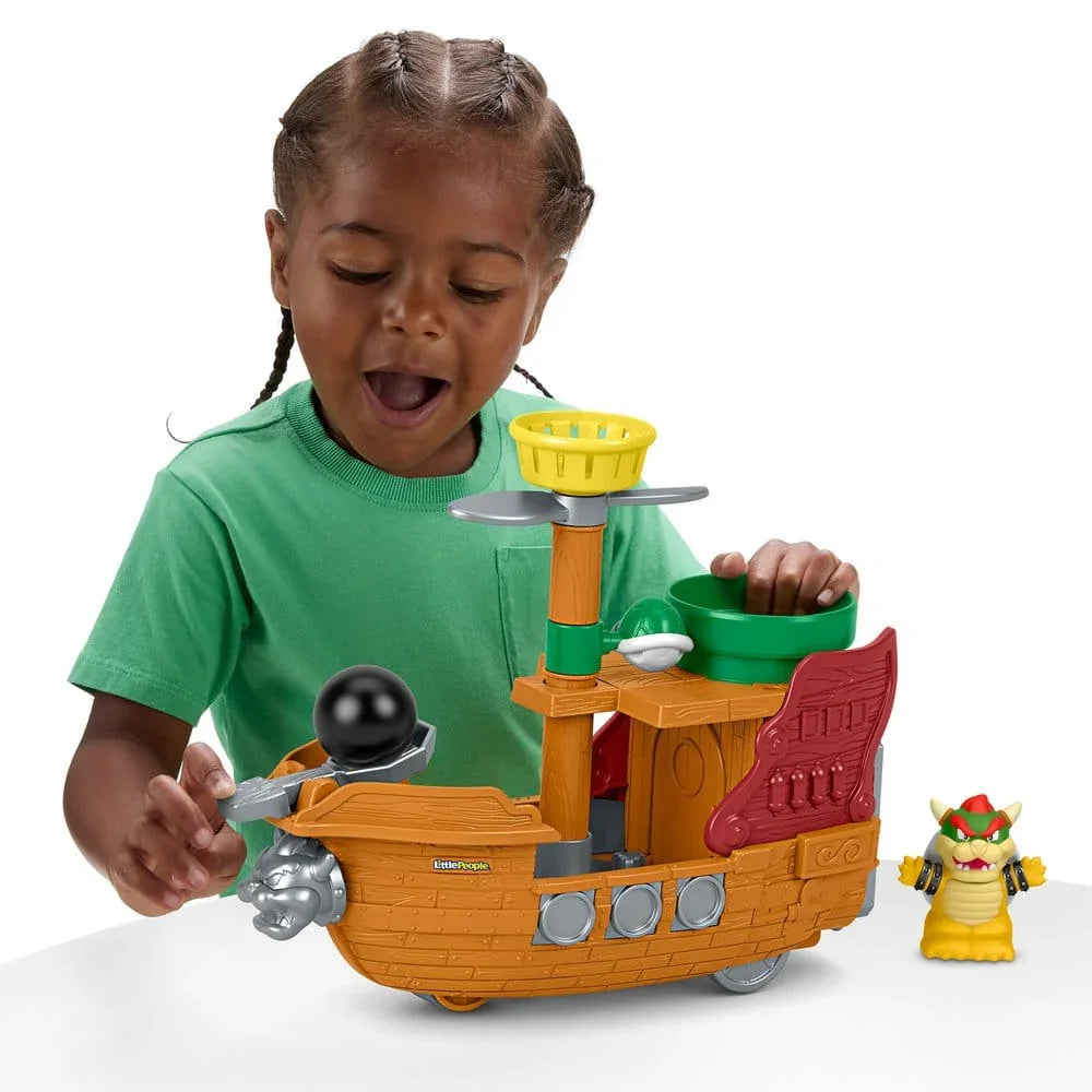 Min Mario Little People Leksakssats Bowser's Luftskepp