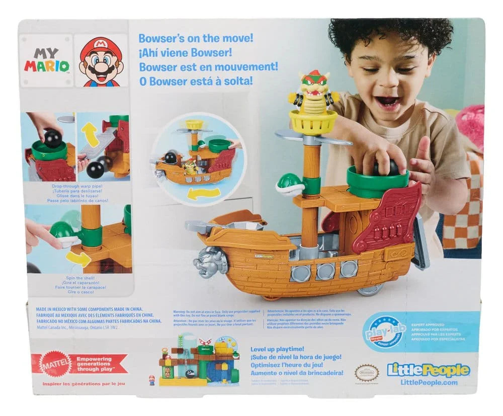 Min Mario Little People Leksakssats Bowser's Luftskepp