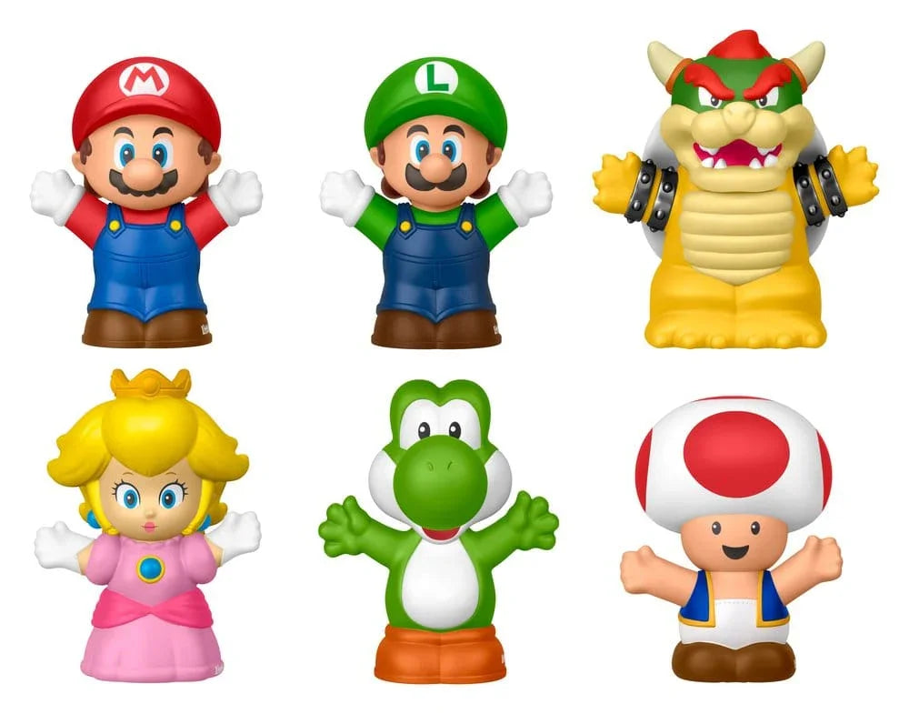 Min Mario Little People Samlar Mini Figur 6-Pack 7 cm
