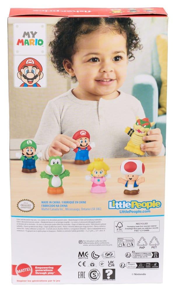 Min Mario Little People Samlar Mini Figur 6-Pack 7 cm
