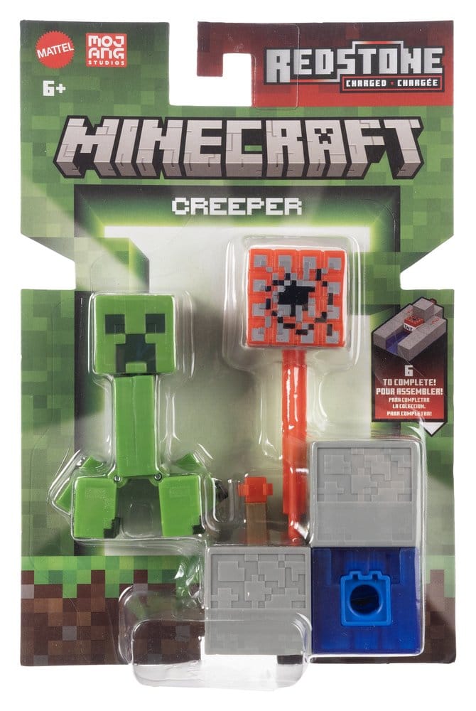 Minecraft Actionfigur Creeper 8 cm – Autentisk skala med rörliga leder och Redstone-tillbehör