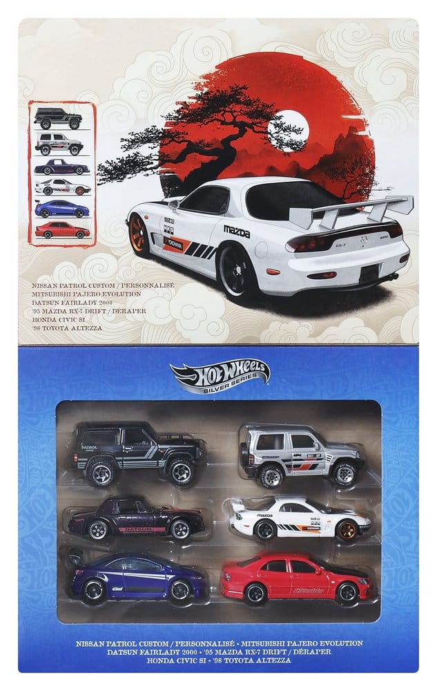 Hot Wheels Silver Series 6-Pack Die-Cast Vehicles 1/64 Gator In Japan