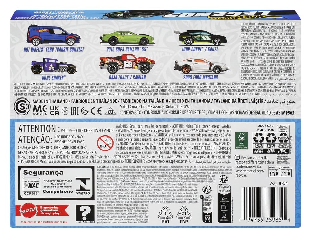 Hot Wheels Silver Series Quick Release Die-Cast Vehicles 6-Pack 1/64 Legends