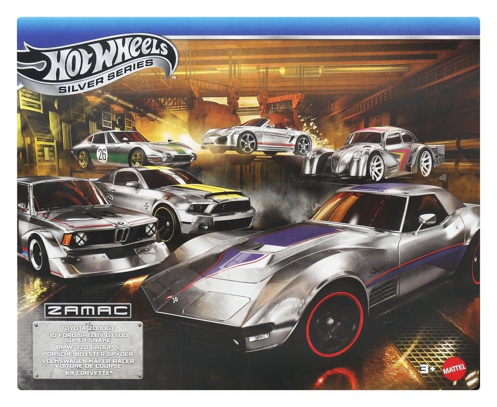 Hot Wheels Silver Series Die-Cast 6-Pack 1/64 ZAMAC Vehicles