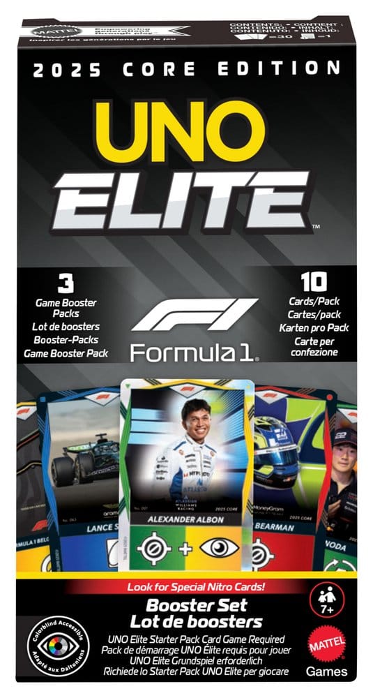 Formula 1 UNO Card Game Elite F1 Booster Set